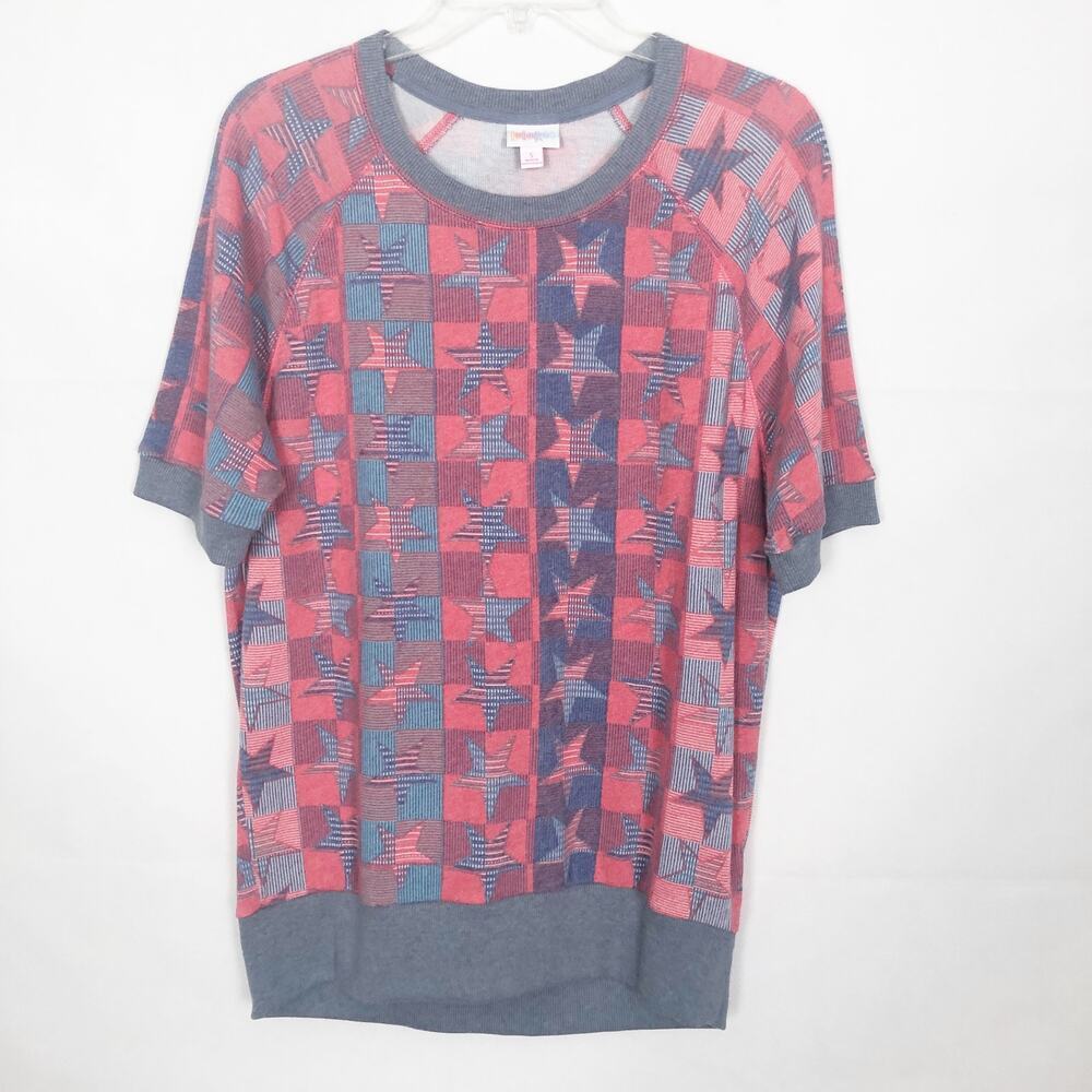 LuLaRoe Patriotic Star Print Sweater/Top Size S Loungewear Casual